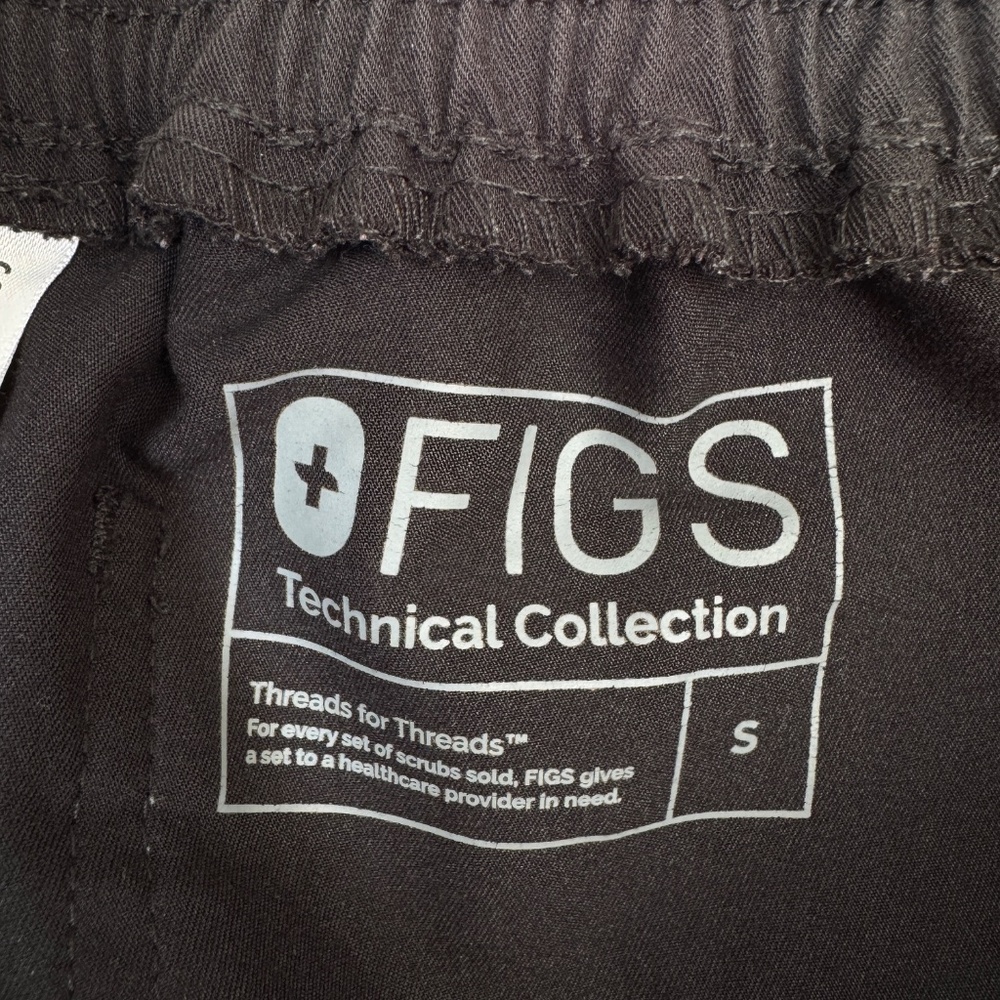 Figs Scrubs Pants Womens Technical Collection Sz Small Black Healthcare Medical - Picture 5 of 9